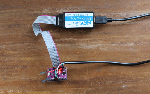 C8051F300 Development Board Module with Demo running